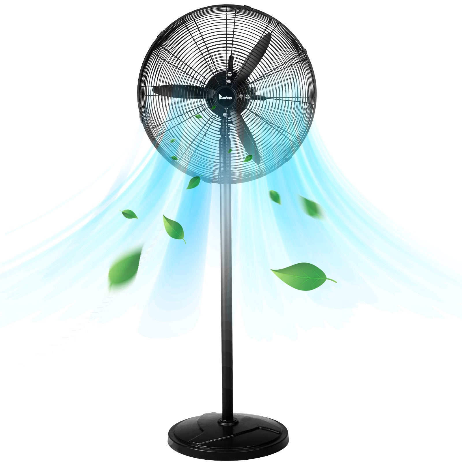 US MFJ-E50 Electric Fan, 20 Inches, Three-leaf Aluminum Fan, Industrial Floor Fan