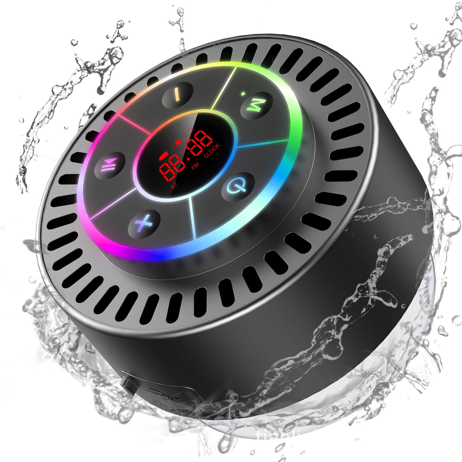 Waterproof Bathroom Bluetooth Speaker Dustproof Shockproof LED Radio Mini Speaker