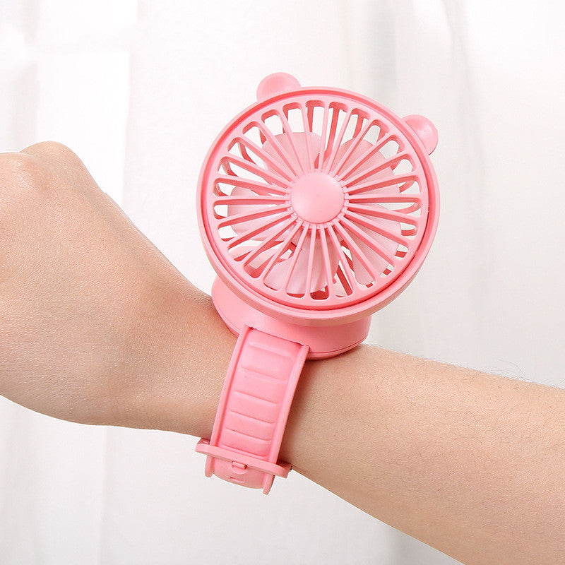 Rechargeable Bear Watch Mini Fan