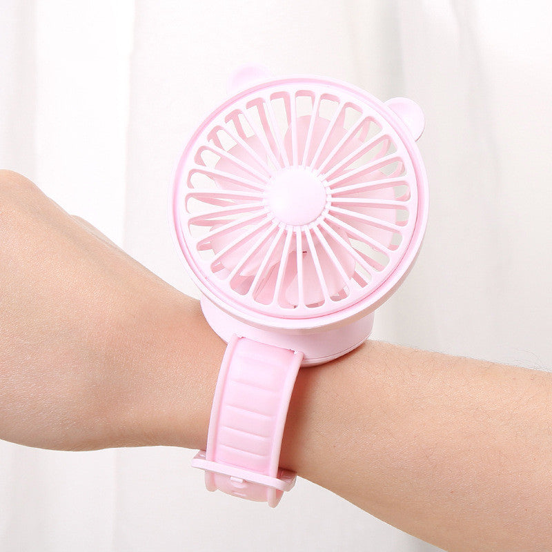 Rechargeable Bear Watch Mini Fan