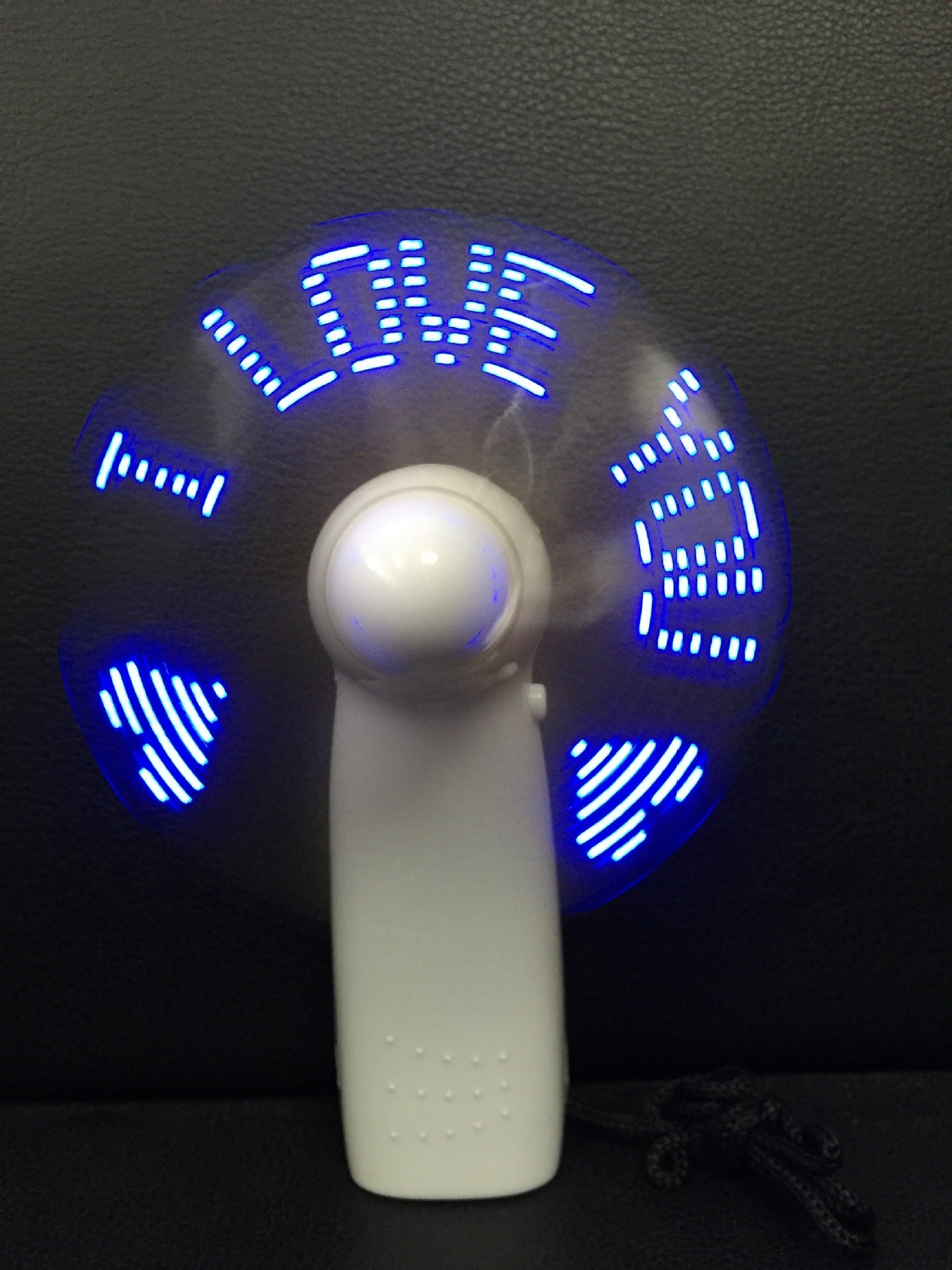 Portable LED Heart-Pattern Mini Fan