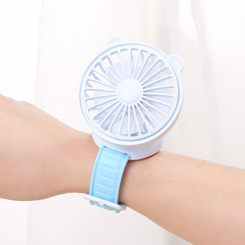 Rechargeable Bear Watch Mini Fan