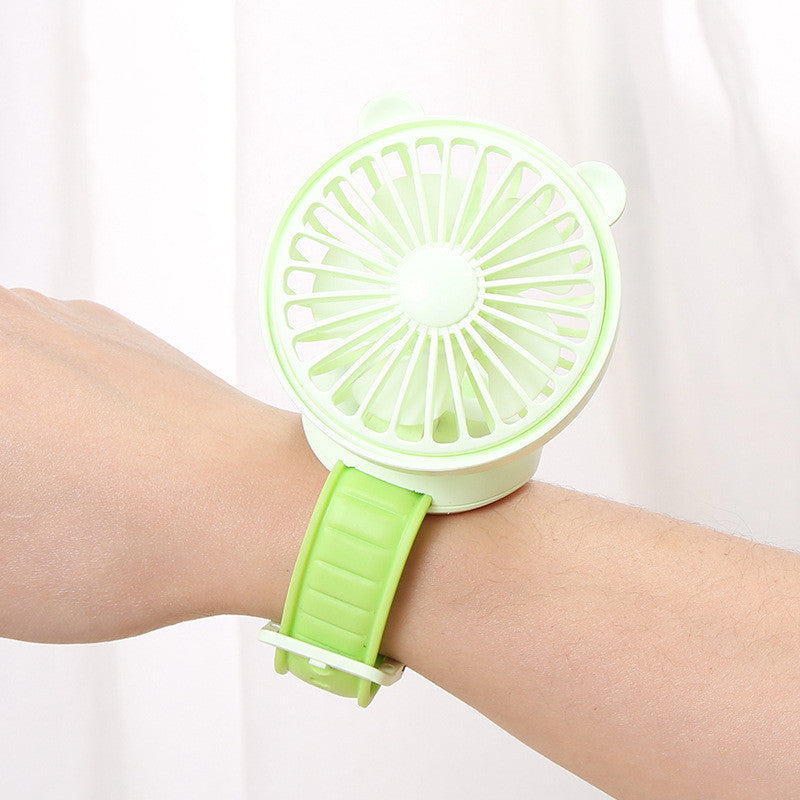 Rechargeable Bear Watch Mini Fan