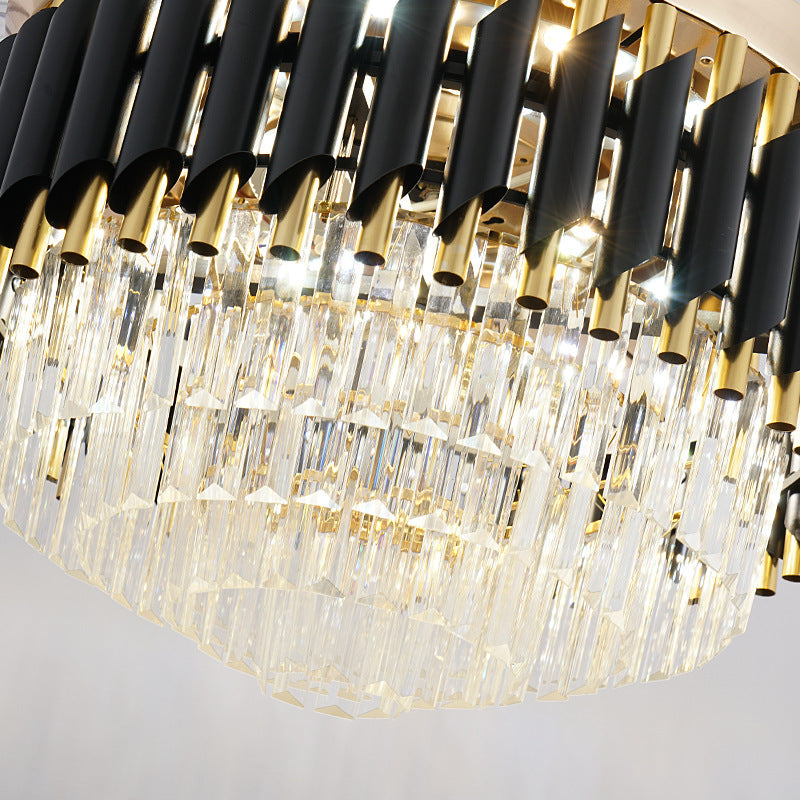 LED Variable-Speed Crystal Fan Chandelier